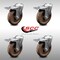 Service Caster 4 Inch SS High Temp Glass Filled Nylon Bolt Hole Caster Set with Lock Brake SCC SCC-SSBHTTL20S514-GFNSHT-4 - alternate 4